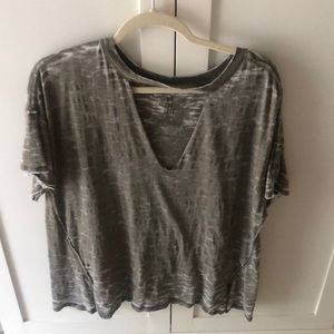 Free People green/grey tee